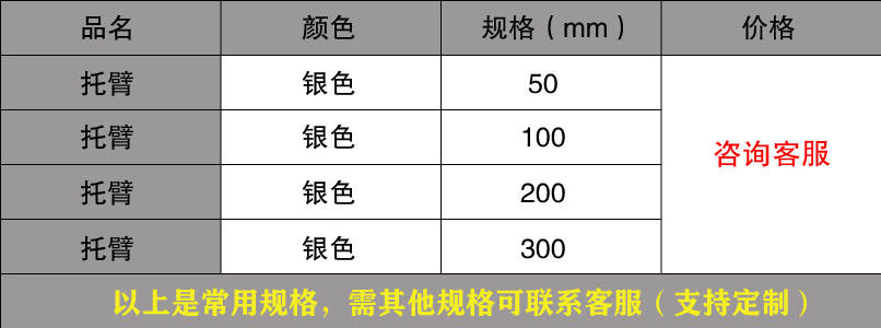 橋架托臂規(guī)格價(jià)格