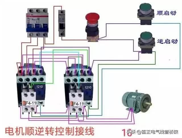 常用交流接觸器實(shí)物接線彩圖，簡單明了，一目了然，建議收藏