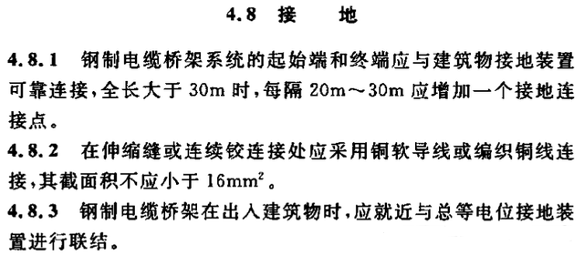 鍍鋅橋架需要做跨接地線嗎